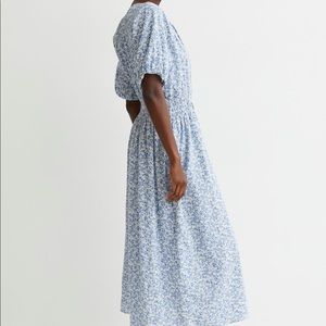 H&M Blue and White Smocked Dress-XL